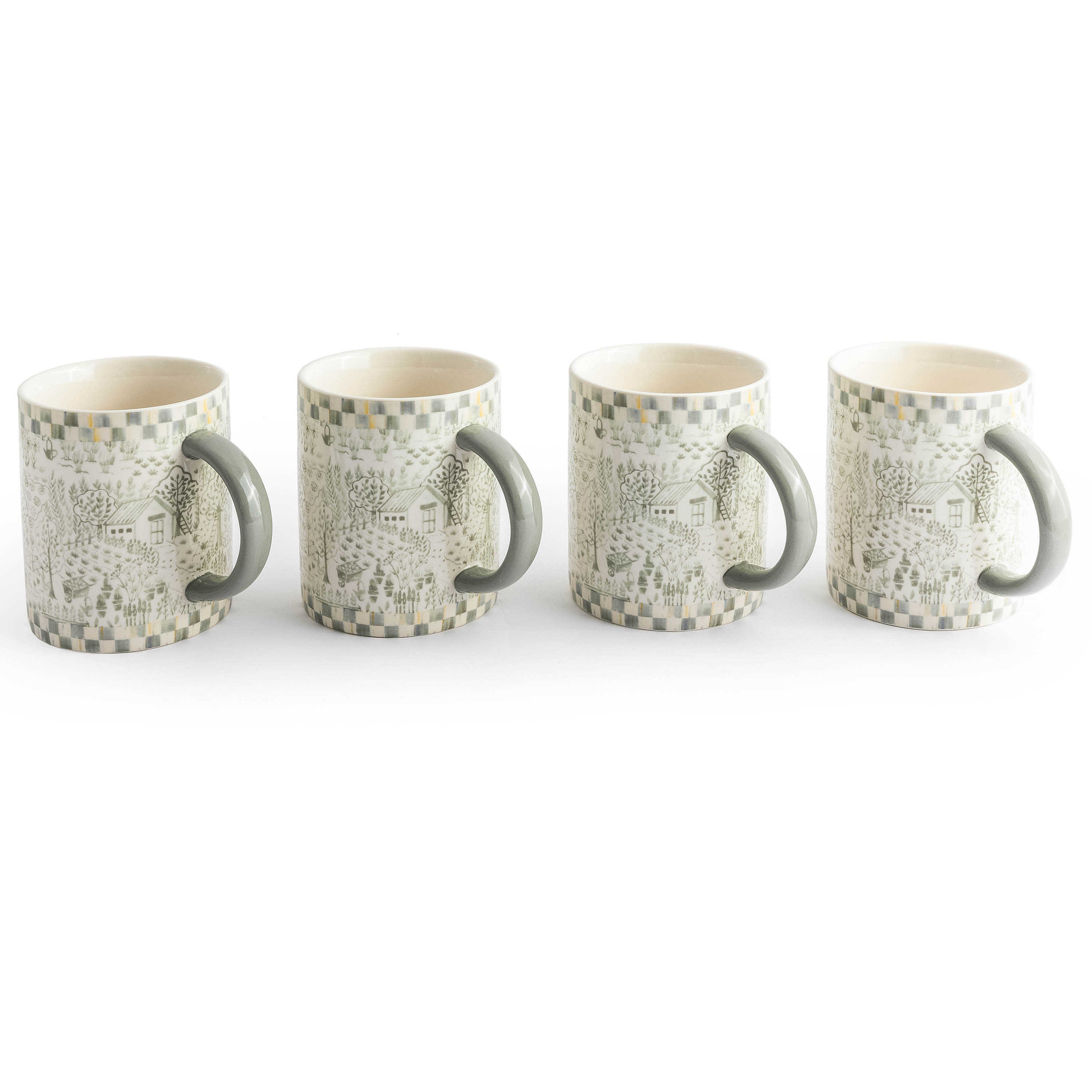 Sterling Cottage Mugs, Set of 4 mackenzie-childs Panama 0