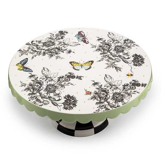 Butterfly Toile Pedestal Platter - Large image three
