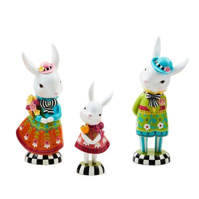 Calico Bunny Figures, Set of 3 mackenzie-childs Panama 0