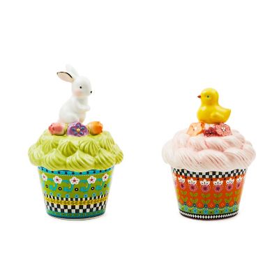 Calico Cupcake Lidded Boxes, Set of 2 mackenzie-childs Panama 0