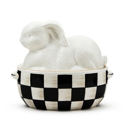 White Rabbit Ceramic Lidded Dish mackenzie-childs Panama 0