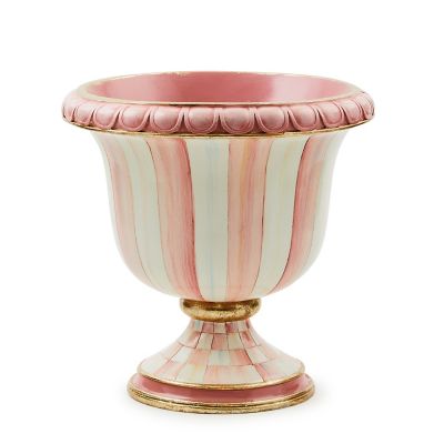 Rosy Stripe Tabletop Urn mackenzie-childs Panama 0