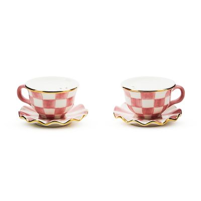 Rosy Check Teacup Salt & Pepper Set mackenzie-childs Panama 0