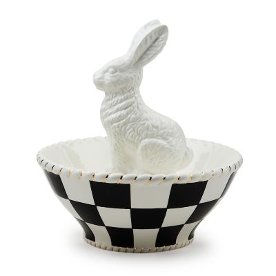 White Rabbit Ceramic Candy Dish mackenzie-childs Panama 0