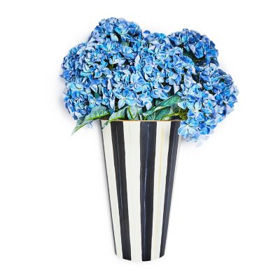 Courtly Stripe Blue Hydrangea Hanging Arrangement mackenzie-childs Panama 0