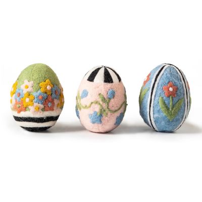 Spring Fling Felted Eggs, Set of 3 mackenzie-childs Panama 0