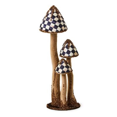 Autumnology Large Velvet Mushroom Trio mackenzie-childs Panama 0