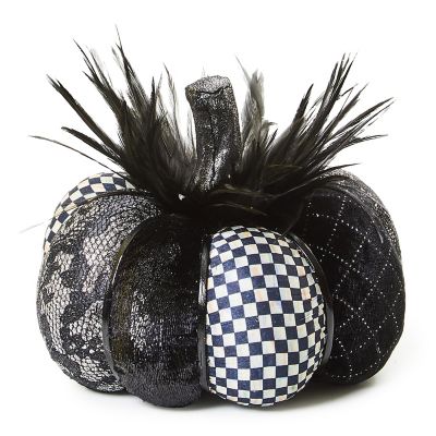 Haunted House Small Black Feather Pumpkin mackenzie-childs Panama 0