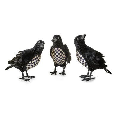 Haunted House Black Velvet & Check Crows, Set of 3 mackenzie-childs Panama 0