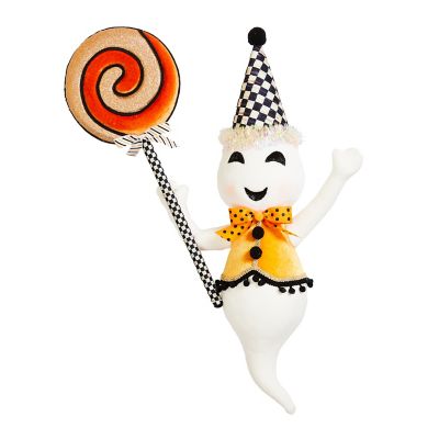 Trick or Treat Lollipop Plush Ghost Hanging Decor mackenzie-childs Panama 0