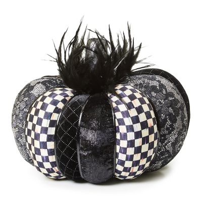 Haunted House Large Black Feather Pumpkin mackenzie-childs Panama 0