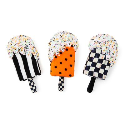 Trick or Treat Plush Ice Pop Hanging Decor, Set of 3 mackenzie-childs Panama 0