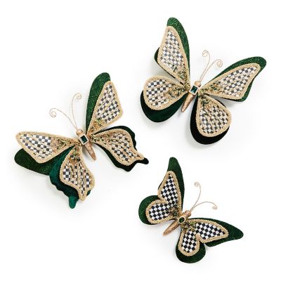 Emerald Luxe Butterfly Clips, Set of 3 mackenzie-childs Panama 0