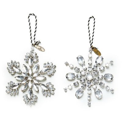 Crystal Palace Snowflake Ornaments, Set of 2 mackenzie-childs Panama 0