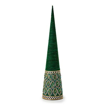 Emerald Luxe Large Beaded Cone Tree mackenzie-childs Panama 0