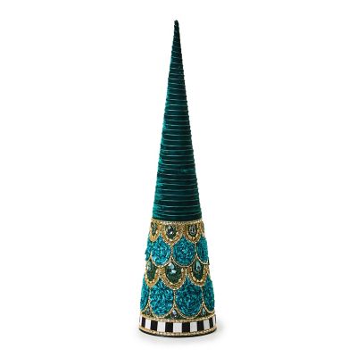 Emerald Luxe Medium Beaded Cone Tree mackenzie-childs Panama 0