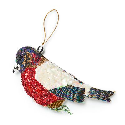 Red Bird Beaded Ornament mackenzie-childs Panama 0