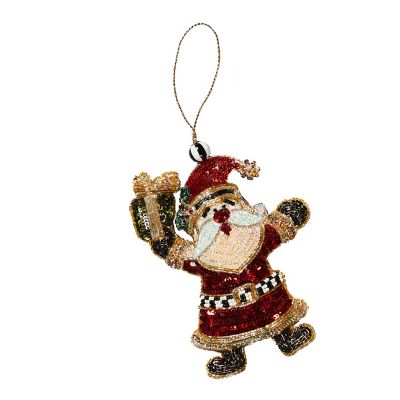 Santa Beaded Ornament mackenzie-childs Panama 0