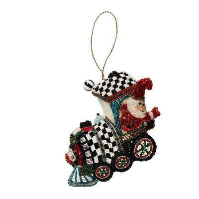 Train Beaded Ornament mackenzie-childs Panama 0