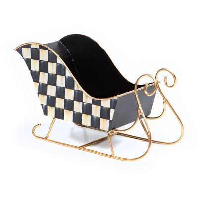 Courtly Check Small Tin Sleigh mackenzie-childs Panama 0