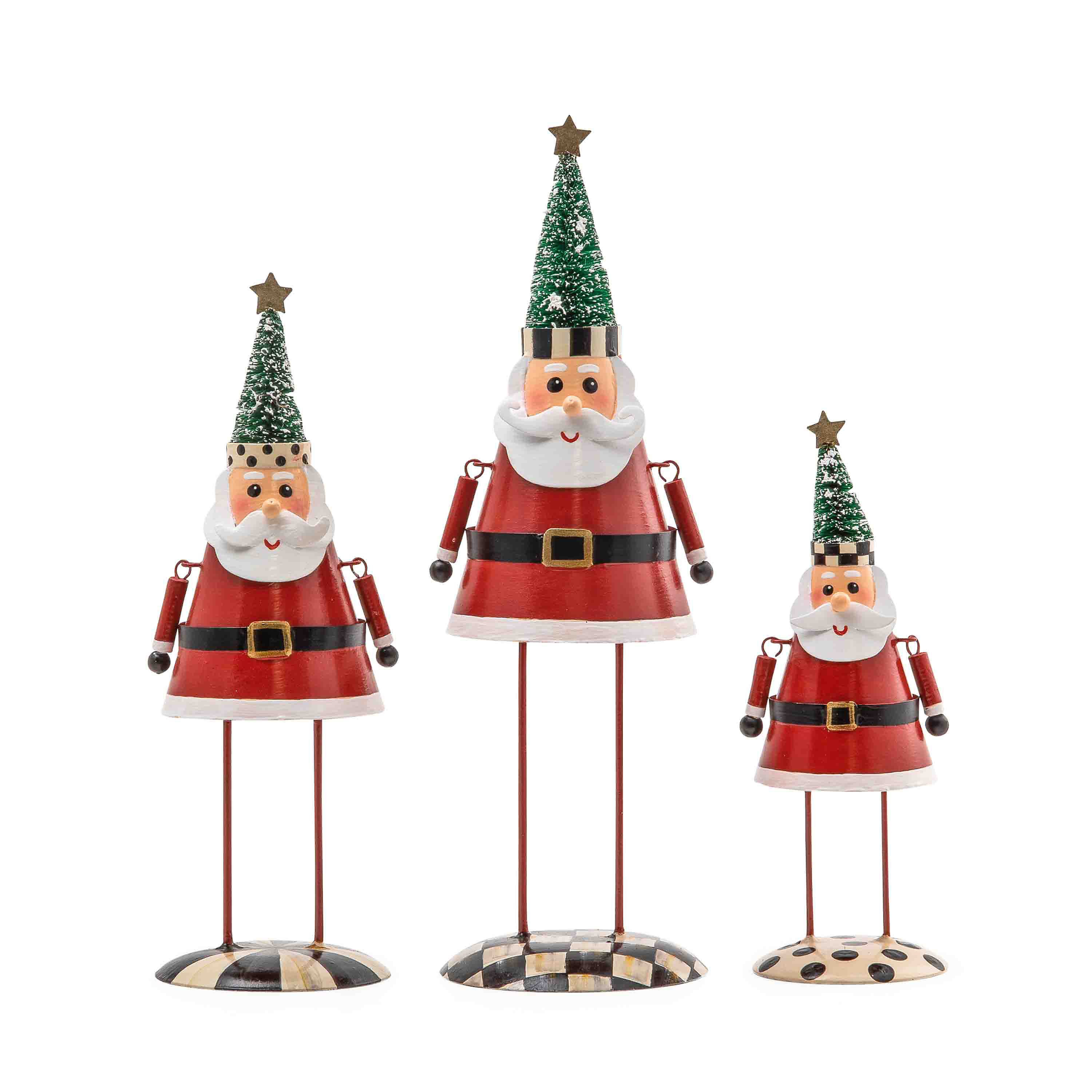 Tree Top Santa Figures, Set of 3 mackenzie-childs Panama 0