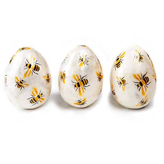 Queen Bee Capiz Eggs - Large - Set of 3 image three