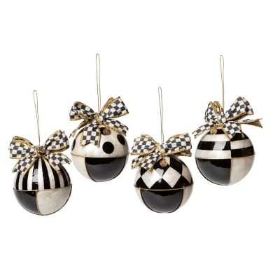 Checkmate Geo Capiz Ball Ornaments, Set of 4 mackenzie-childs Panama 0