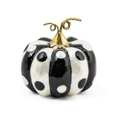 Black & White Dot Capiz Pumpkin mackenzie-childs Panama 0