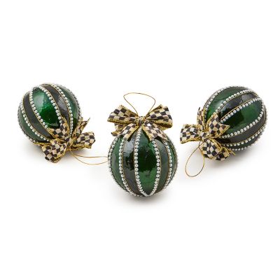 Emerald Luxe Capiz Pearl Ball Ornaments, Set of 3 mackenzie-childs Panama 0