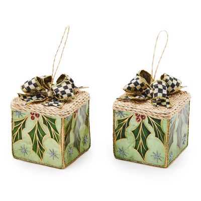 Farmhouse Capiz Gift Box Ornaments, Set of 2 mackenzie-childs Panama 0