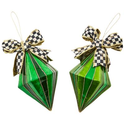 Emerald Luxe Capiz Drop Ornaments, Set of 2 mackenzie-childs Panama 0