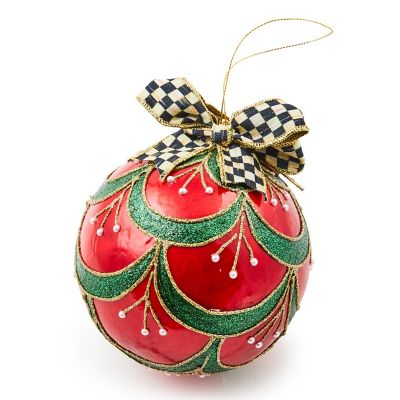 Cozy Christmas Capiz Jumbo Ball Ornament mackenzie-childs Panama 0