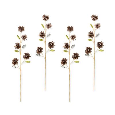 Brown Beaded Flower Spray Stems, Set of 4 mackenzie-childs Panama 0