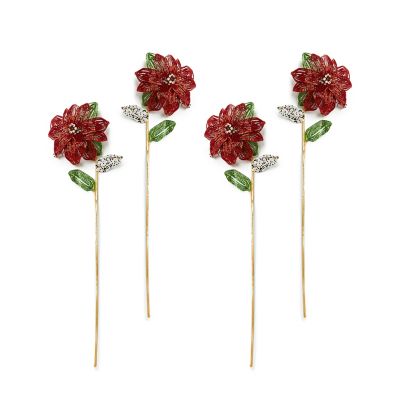 Poinsettia Beaded Stems, Set of 4 mackenzie-childs Panama 0