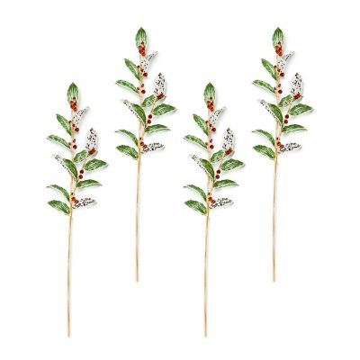 Holly Beaded Spray Stem, Set of 4 mackenzie-childs Panama 0