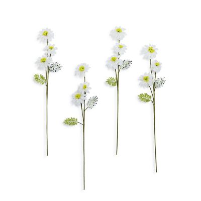 White Daisy Beaded Flower Stem, Set of 4 mackenzie-childs Panama 0