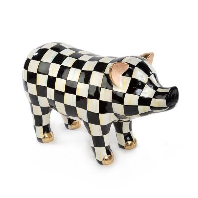 Courtly Check Pig Figurine mackenzie-childs Panama 0