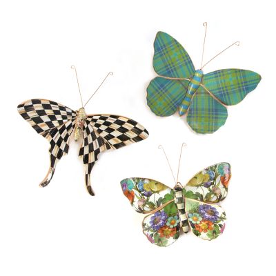 Butterfly Trio Wall Decor - Pond mackenzie-childs Panama 0