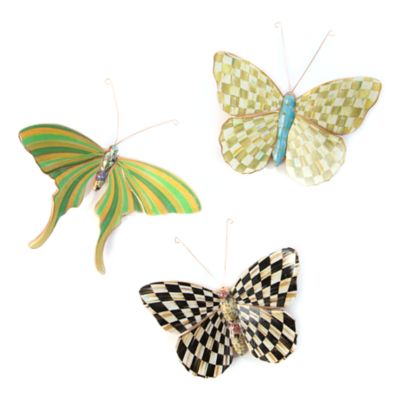 Butterfly Trio Wall Decor - Meadow mackenzie-childs Panama 0