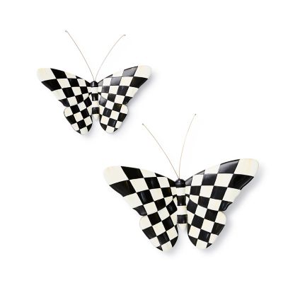 Courtly Check Outdoor Butterflies Wall Decor, Set of 2 mackenzie-childs Panama 0