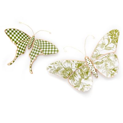 Butterfly Duo Wall Decor - Green mackenzie-childs Panama 0