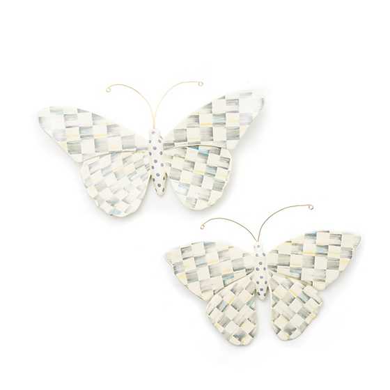 Sterling Check Butterfly Duo Wall Decor
