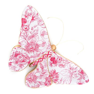 Toile Butterfly Wall Decor - Pink mackenzie-childs Panama 0