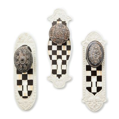 Courtly Door Knob Hooks, Set of 3 mackenzie-childs Panama 0