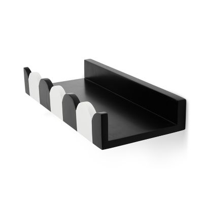 Scalloped Black & White Floating Shelf mackenzie-childs Panama 0