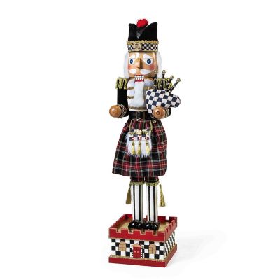 Tartastic Bagpiper Nutcracker mackenzie-childs Panama 0