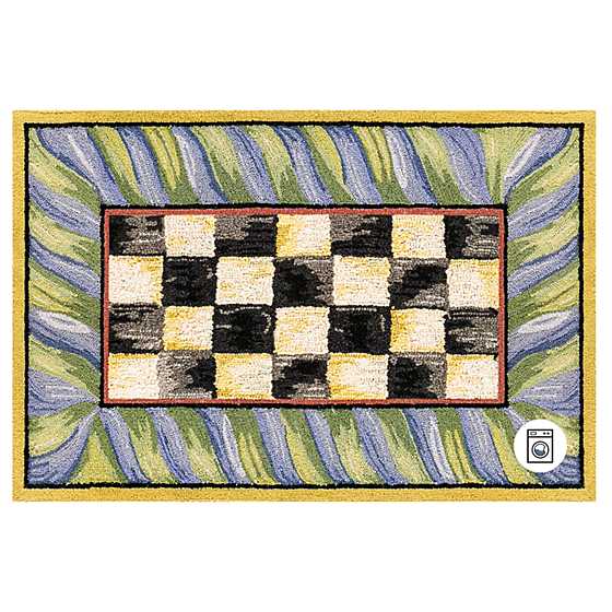 Courtly Check Washable Rug - Purple & Green - 2' x 3' image two