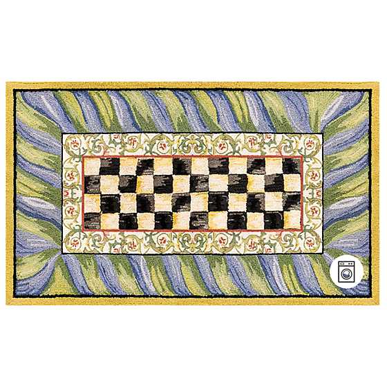 Courtly Check Washable Rug - Purple & Green - 3' x 5' image two