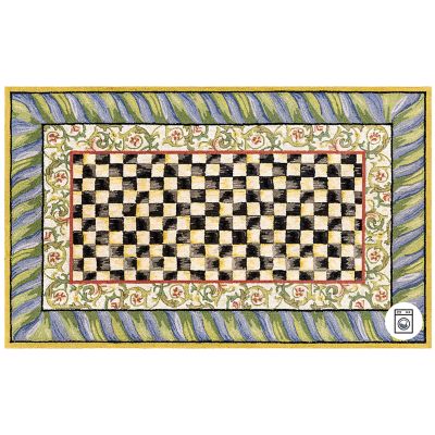 Courtly Check Washable Rug - Purple & Green - 5' x 7'6" image two