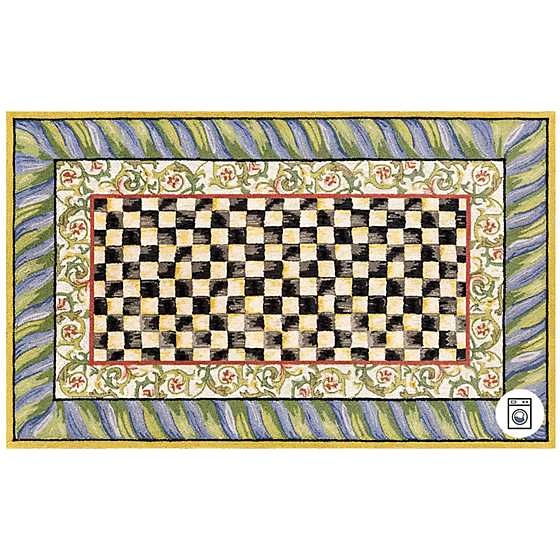 Courtly Check Washable Rug - Purple & Green - 5' x 7'6" image two